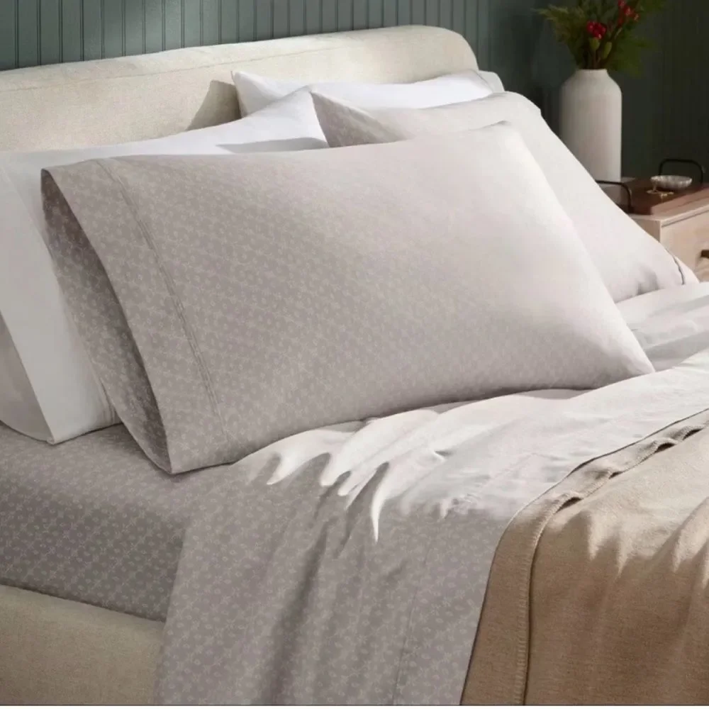 NEW Threshold FULL Performance Sheet Set Neutral Twinkle Stars 400 thread count